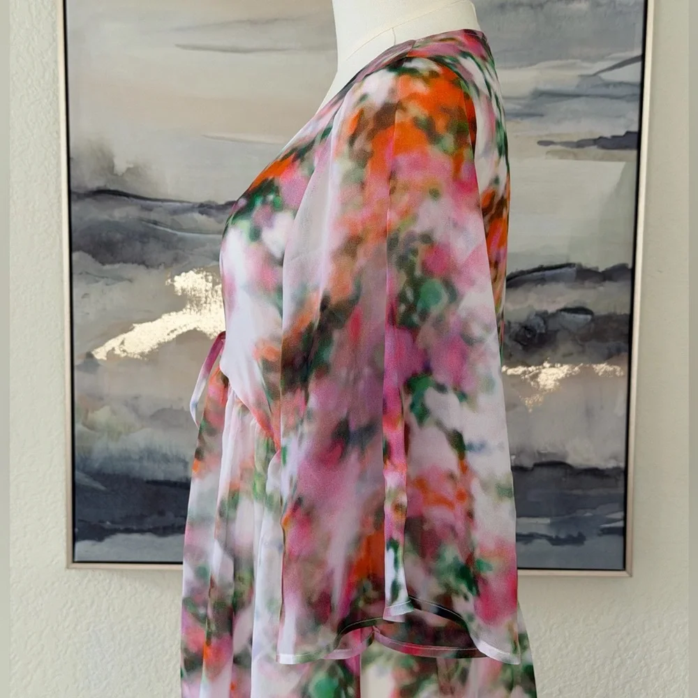 Like Mynded Elegant Floral Watercolor Swim Coverup - Picture 9 of 16
